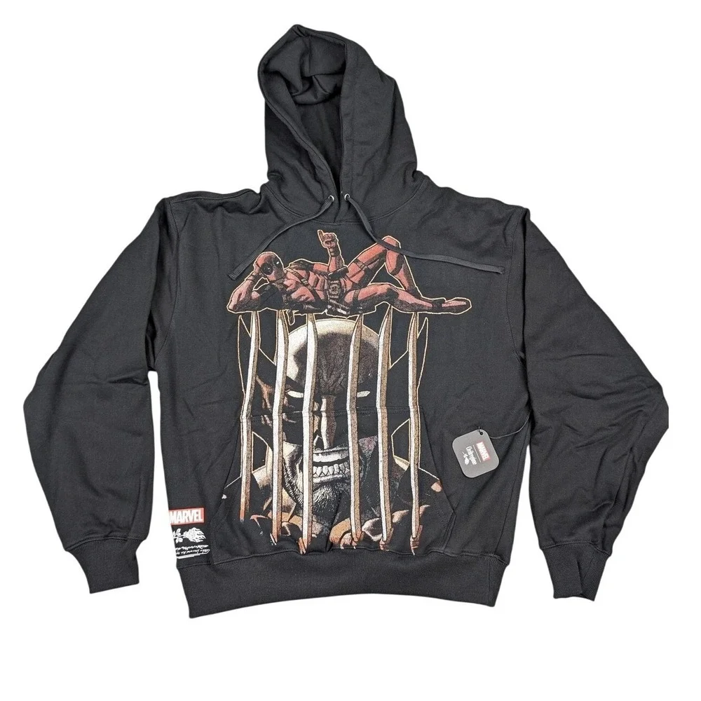 Civil Regime Marvel Deadpool Wolverine Regime Hoodie Black Mens Medium New